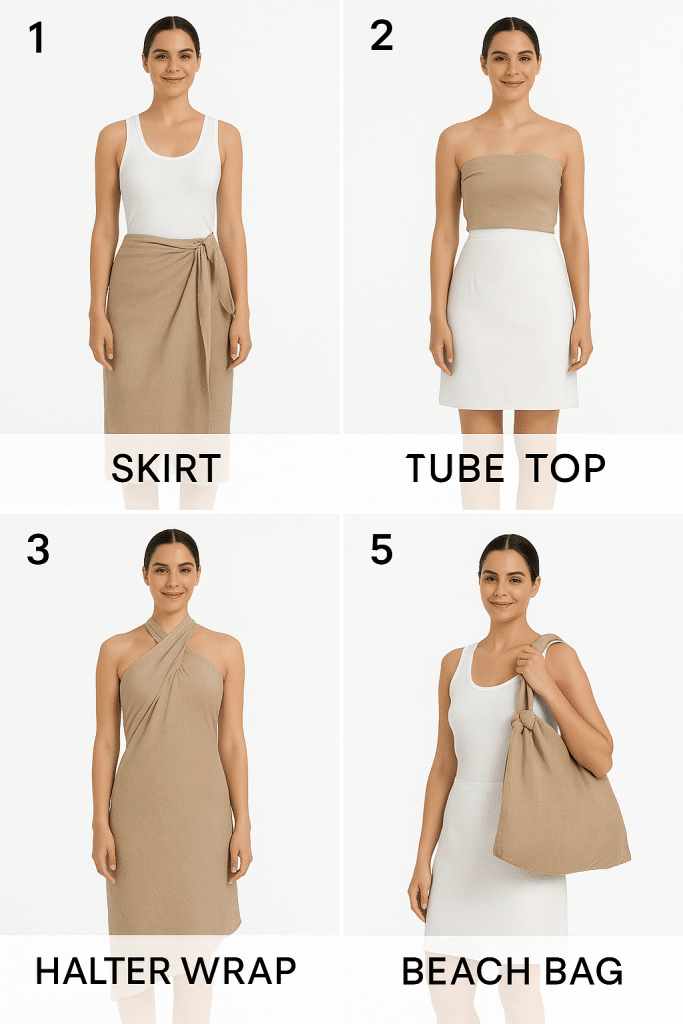 Beach Outfit Ideas: Stylish Summer Looks for Women 4 5 Different Ways to Wear a Sarong 1