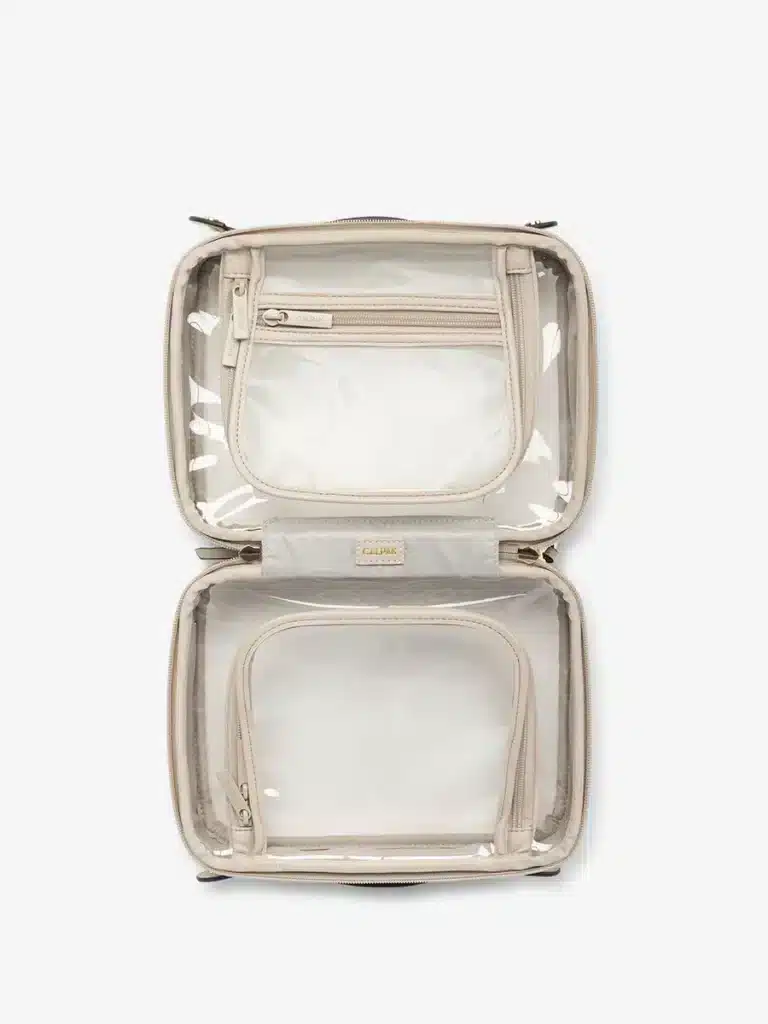 10 Best Makeup Travel Bags Women Swear By for Stylish, Organized Packing 17 Calpak Clear Cosmetics Case2