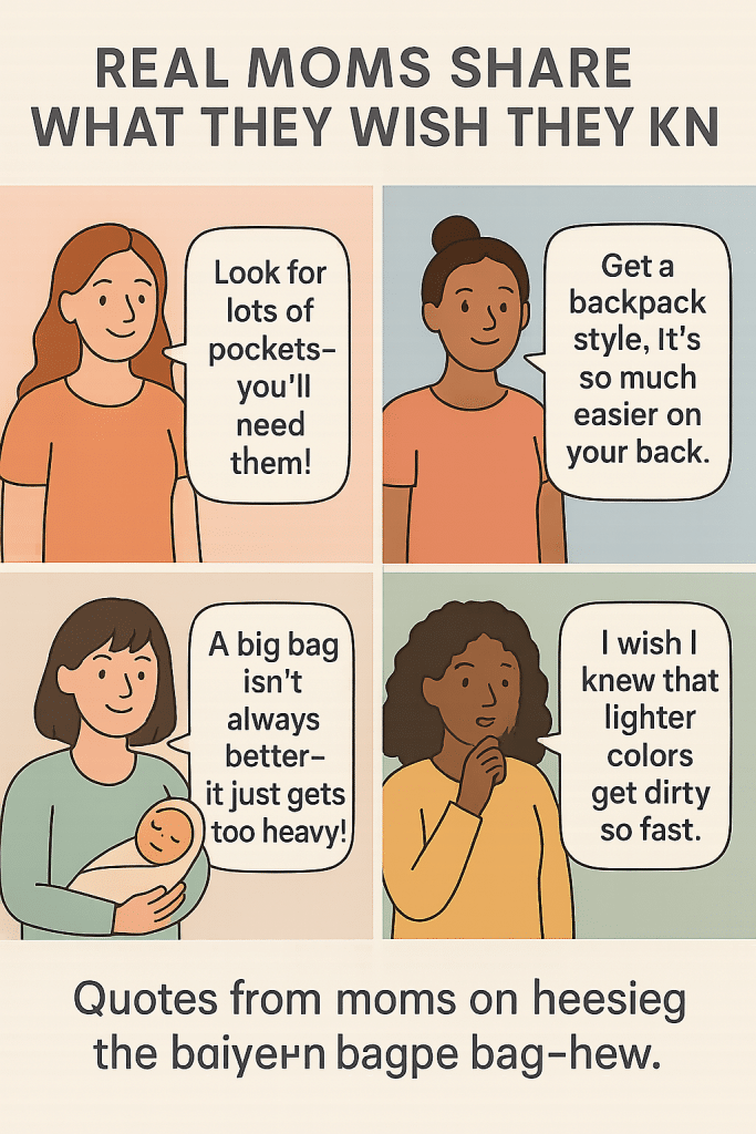 10 Best Diaper Bags Moms Swear By in 2025 (Stylish & Practical) 4 Quotes from moms on choosing the best diaper bag—what they wish they knew before buying
