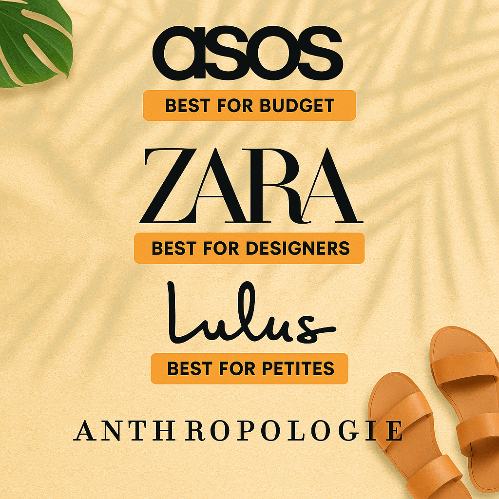 Ranking of top online stores to buy the best summer dresses in 2025 including ASOS Lulus Zara and Anthropologie