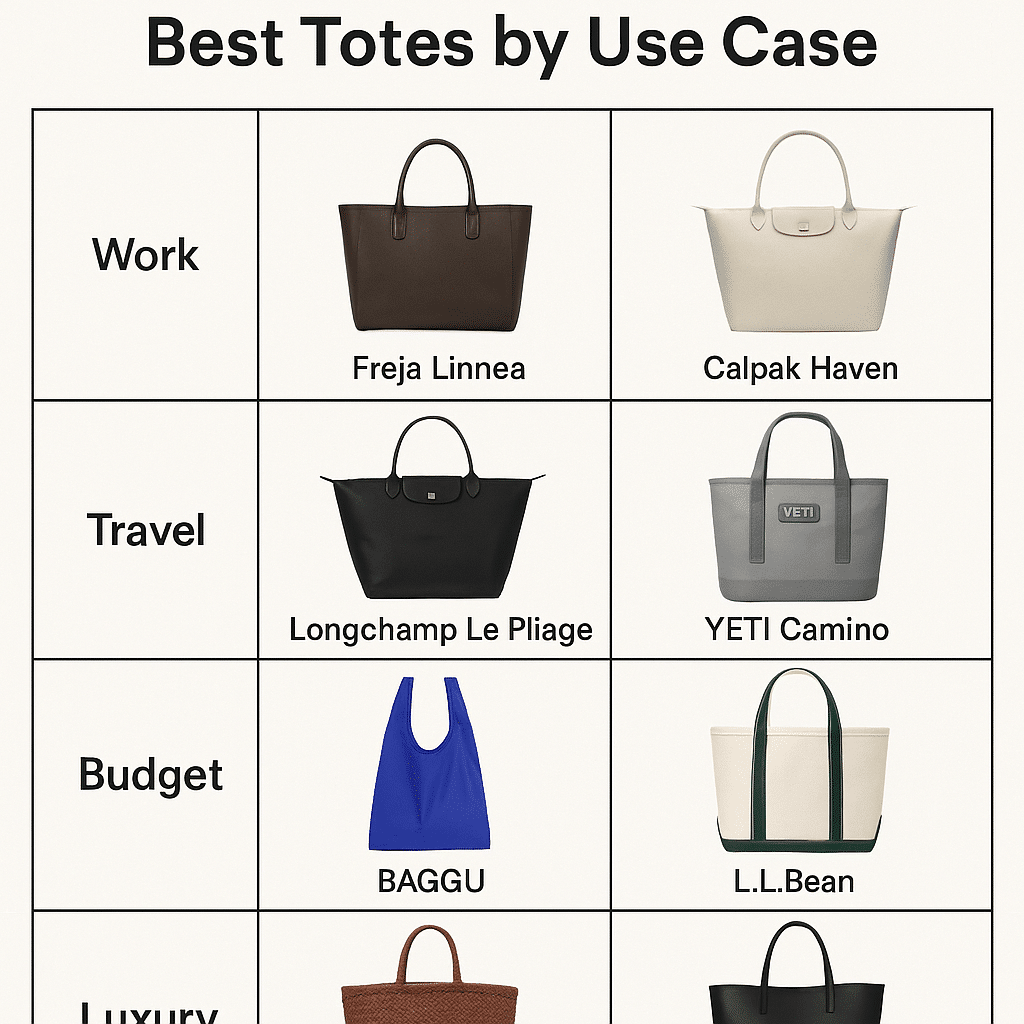 15 Best Tote Bags for Women That Are Stylish, Practical & Worth the Hype 5 Visual comparison of best tote bags for women categorized by lifestyle needs