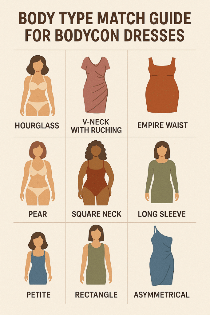 Best Bodycon Dresses That Flatter Every Body Type 2 Best bodycon dresses for every female body type in 2025 – illustrated style guide