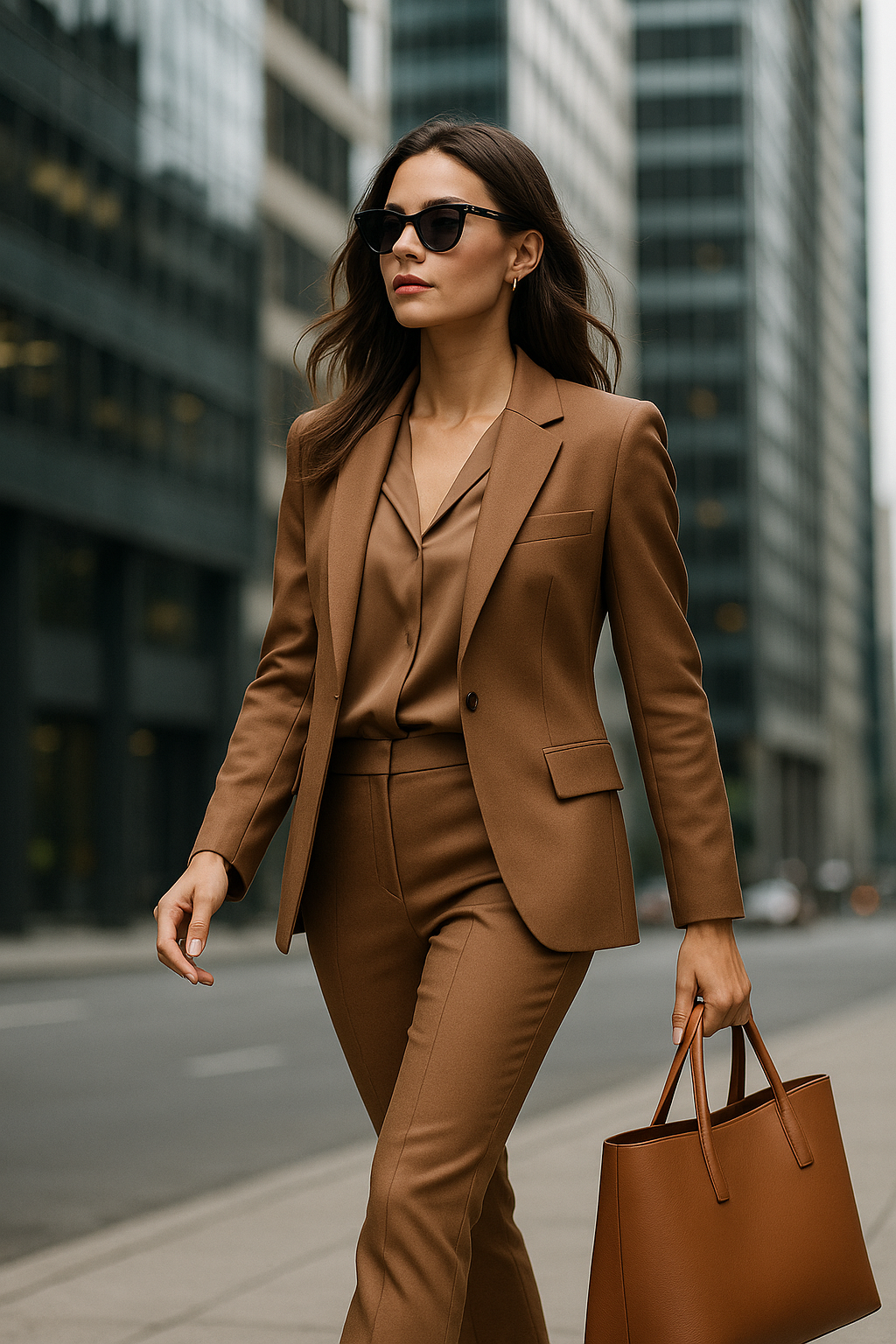 7 Best Tote Bags for Work Every Fashion-Savvy Woman Needs 5 Fashion savvy woman carrying the best tote bags for work in a stylish urban setting