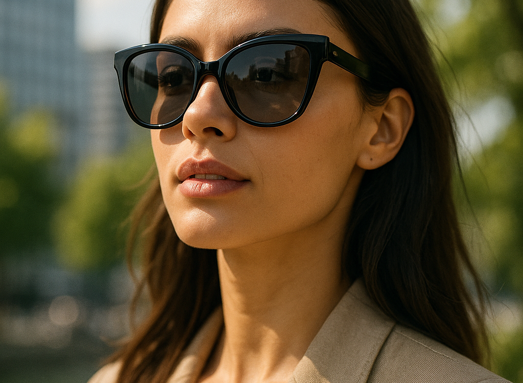 7 Stylish Best Sunglasses Under 100 for Fashion-Savvy Women 1 Fashion-savvy woman wearing best sunglasses under 100 outdoors blending style and practicality