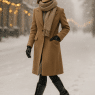 Fashion-savvy woman wearing best waterproof boots for snow in a chic winter setting