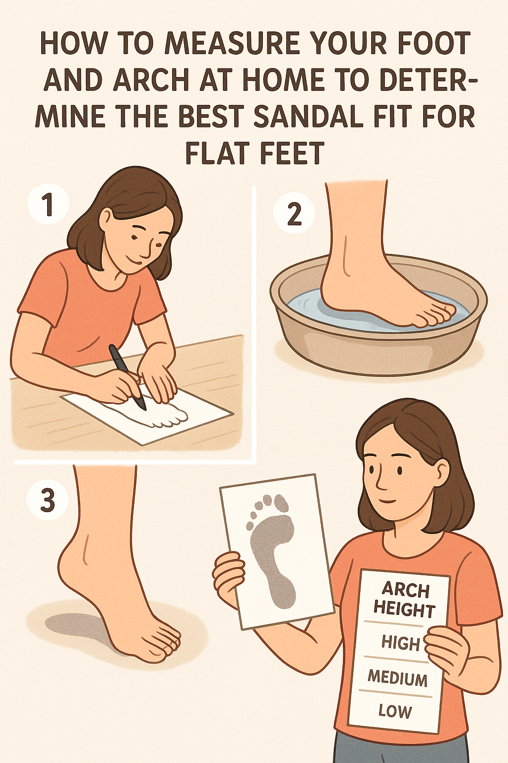 7 Best Sandals for Flat Feet: Stylish Comfort for Fashion-Savvy Women 5 Step by step guide to measuring foot and arch for best sandals for flat feet