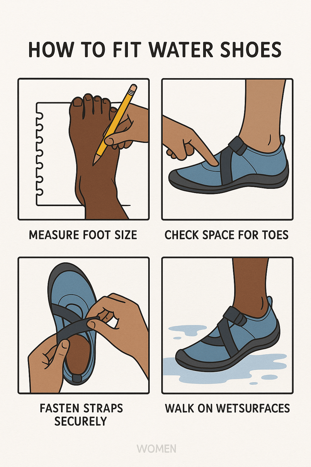 How to fit best water shoes for women step by step guide with foot measuring and testing comfort