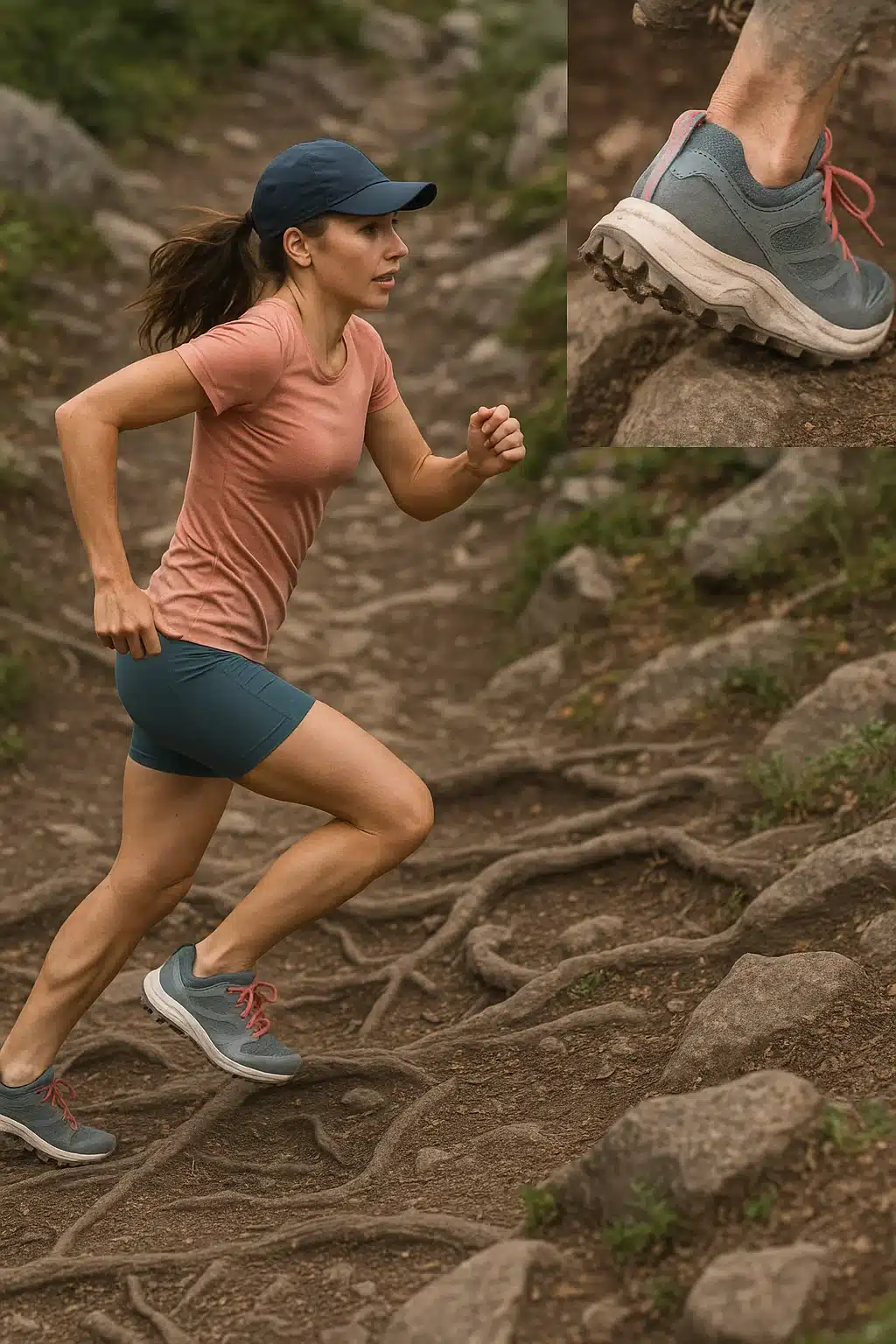 7 Best Trail Running Shoes for Women to Boost Your Performance 3 Woman trail running uphill showcasing best trail running shoes for women with grip and cushioning fe