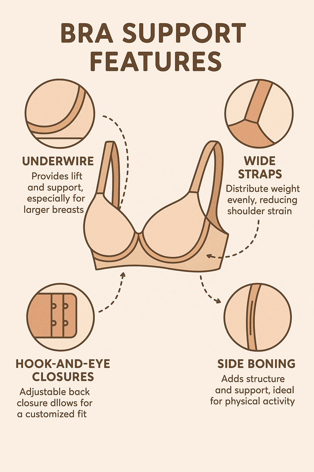 best bras for women bra support features underwire straps closures and boning