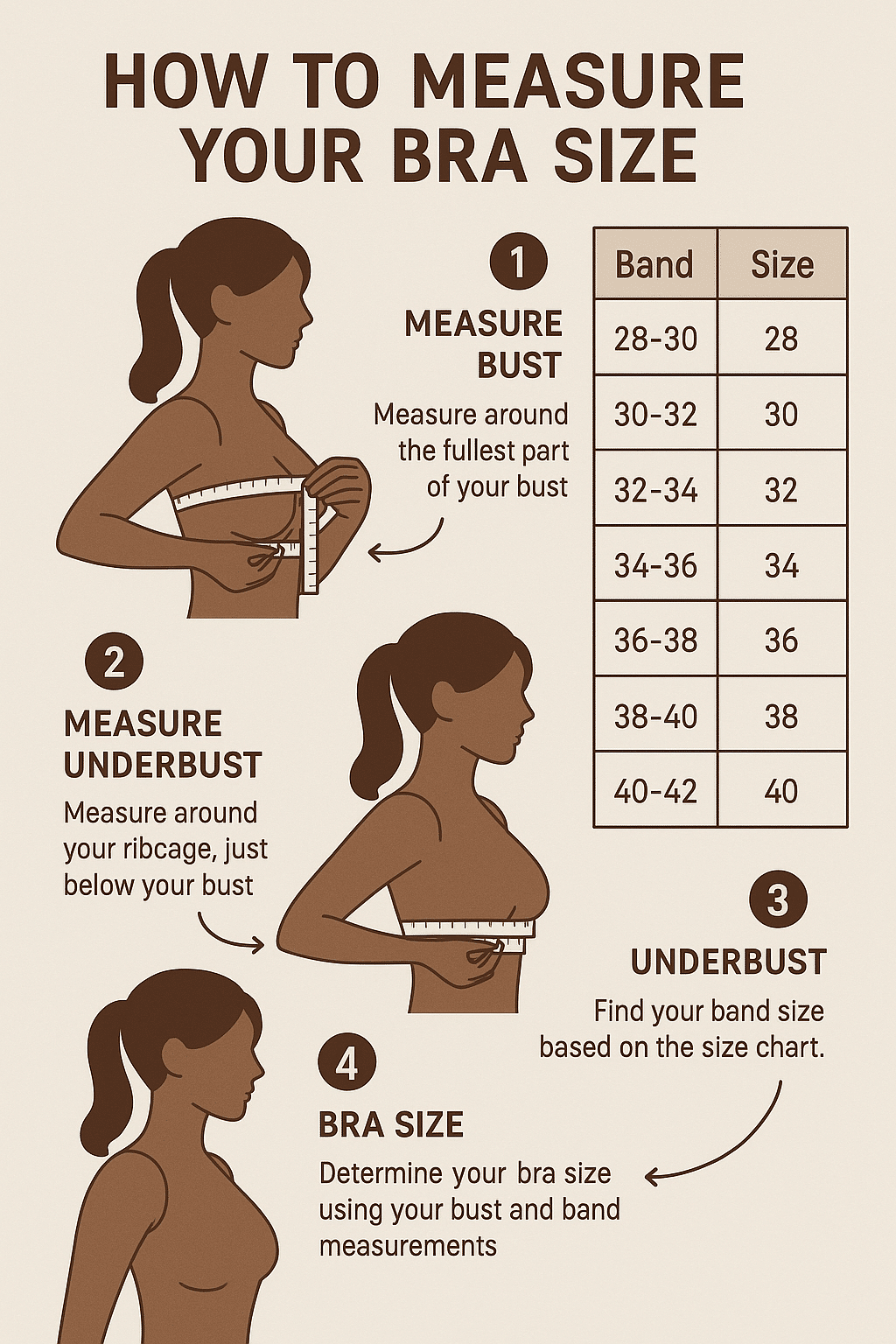 best bras for women how to measure bra size guide with size chart and measuring tape