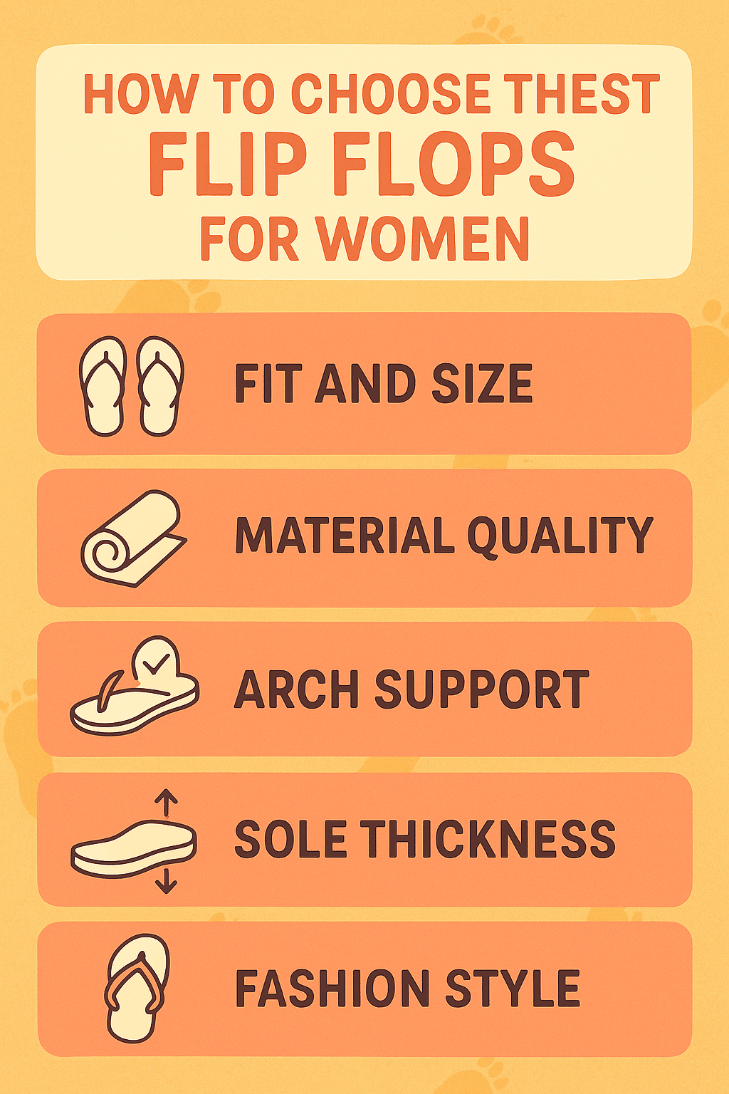best flip flops for women step by step buying guide infographic with fit support and style