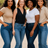 best jeans for women diverse group outdoors showcasing flattering denim styles