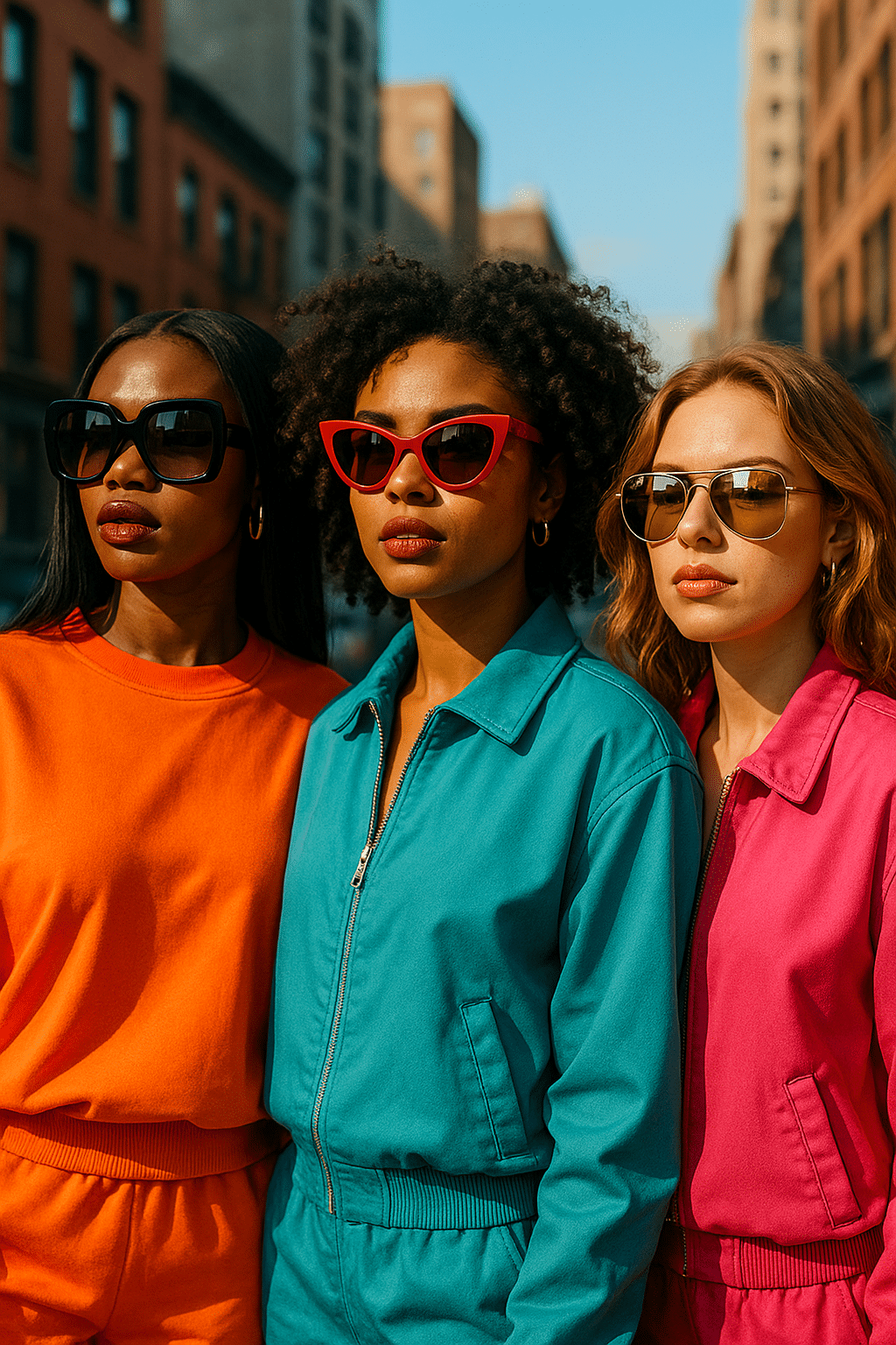 best sunglasses for women styled with urban streetwear fashion and sunlight
