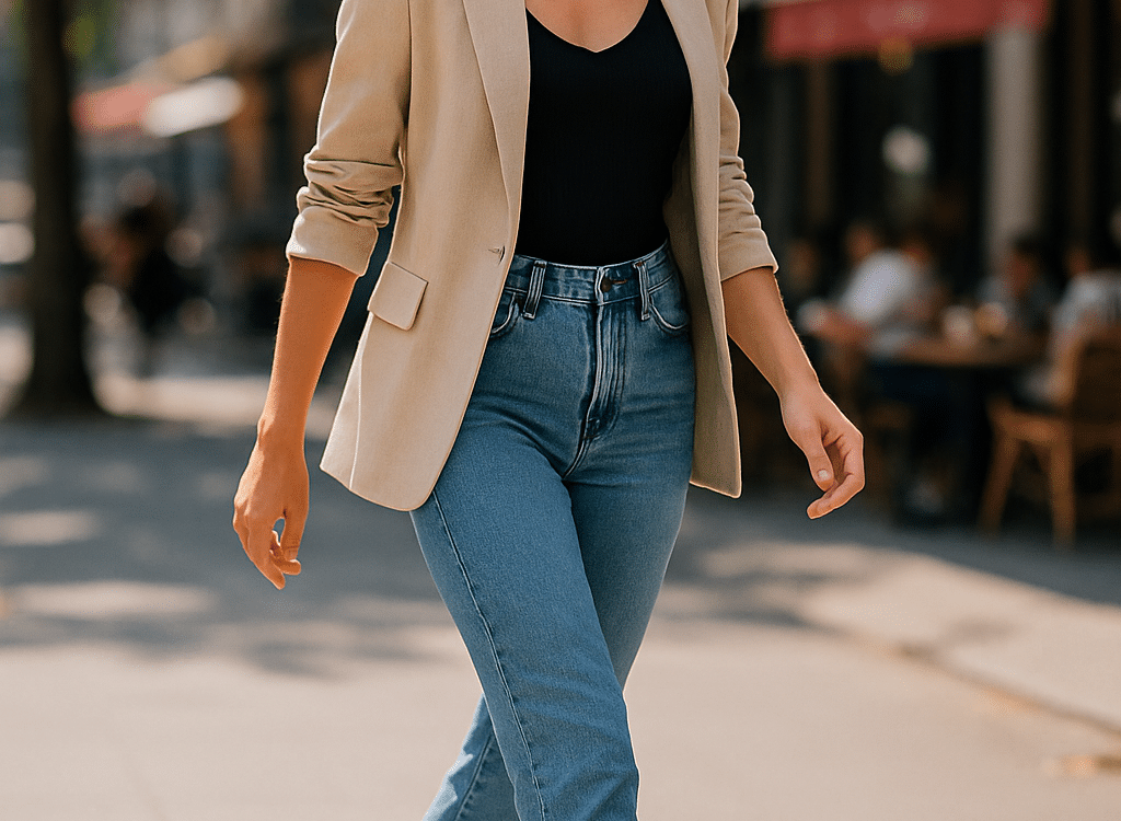 confident woman wearing best white sneakers for women walking stylishly in city streets