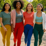 diverse women wearing best leggings for women outdoors showing style comfort and confidence