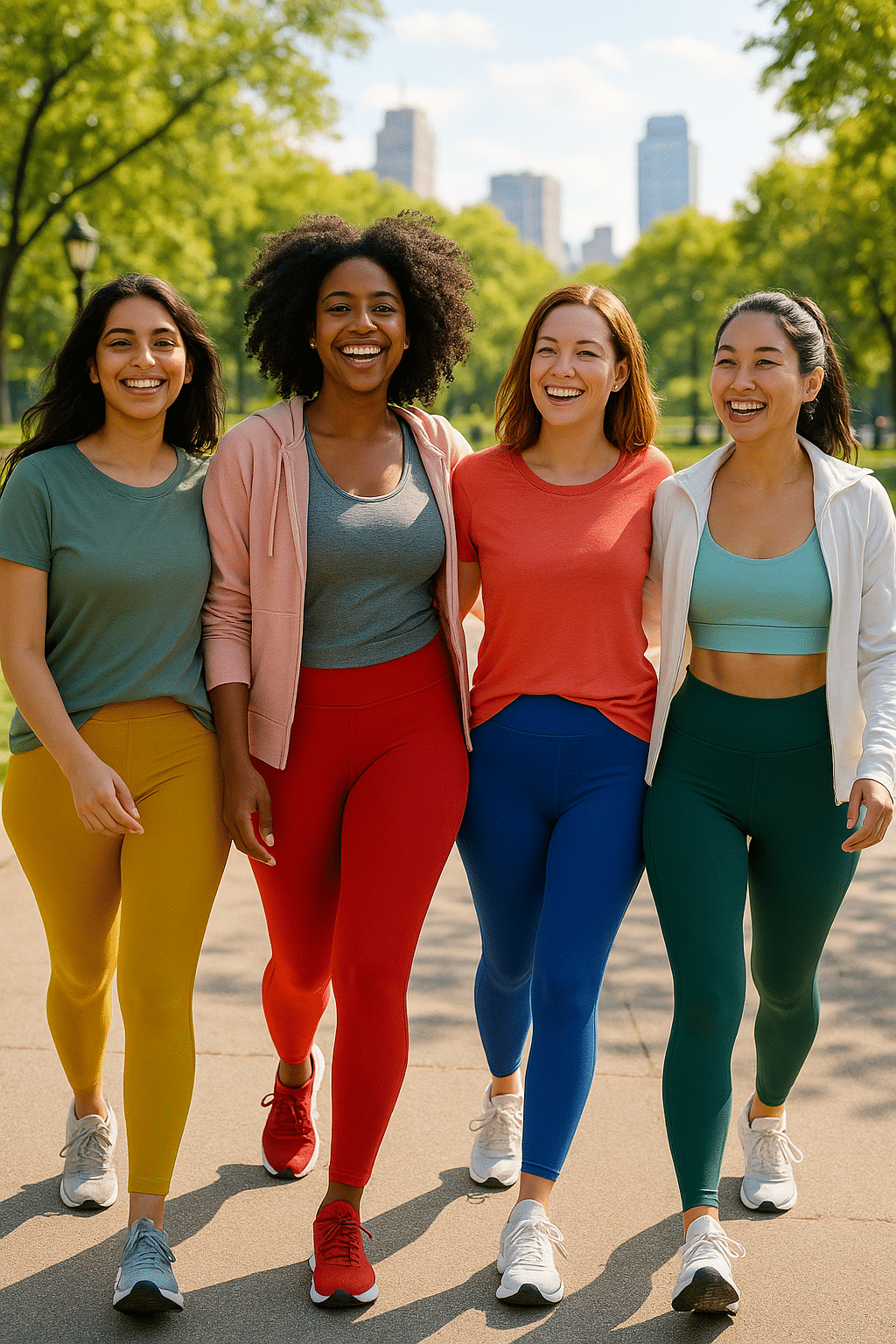 diverse women wearing best leggings for women outdoors showing style comfort and confidence