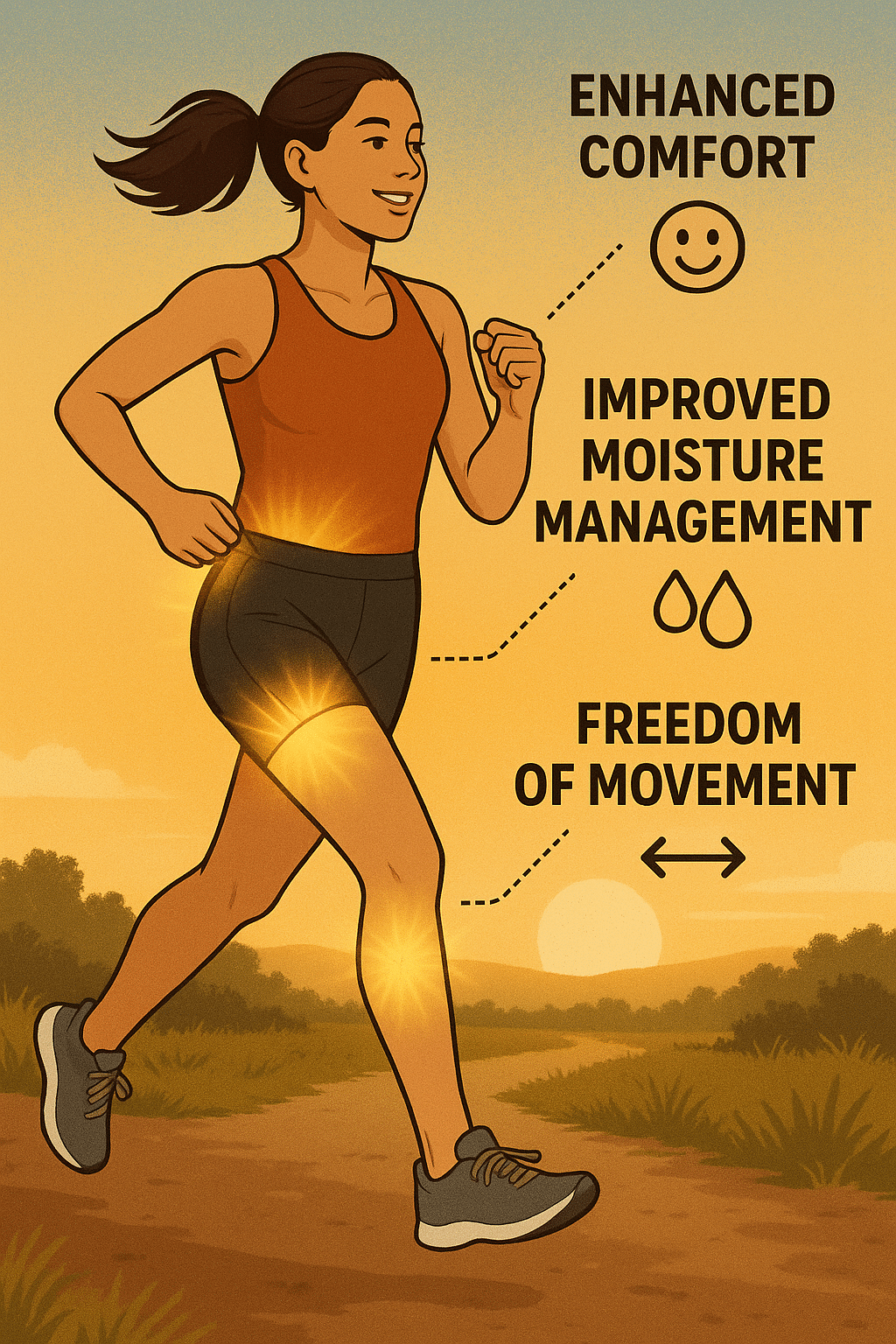 female runner showing comfort moisture management and movement in best running shorts for women