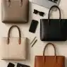 modern flat lay of best work totes for women showcasing style and everyday function